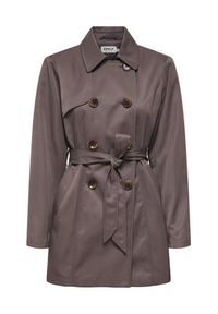 only - ONLY Trencz Valerie 15191821 Brązowy Regular Fit. Kolor: brązowy. Materiał: syntetyk #3