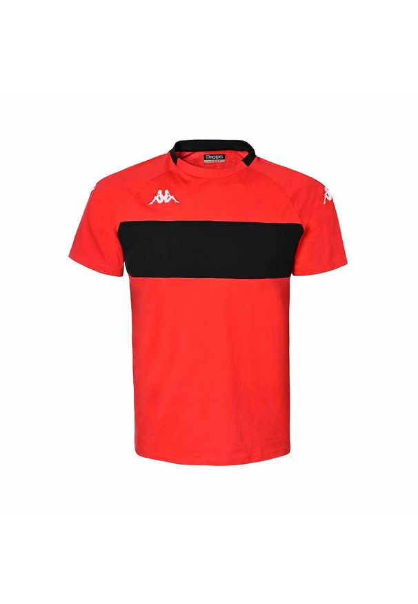 Jersey Kappa Diago. Kolor: wielokolorowy, czarny, czerwony. Materiał: jersey. Wzór: kolorowy, paski