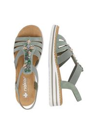 Rieker Sandały CEO-V0649-52 Zielony. Kolor: zielony. Materiał: skóra #6
