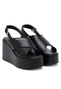 Karl Lagerfeld - KARL LAGERFELD Sandały KL33325 Czarny. Kolor: czarny. Materiał: skóra #3