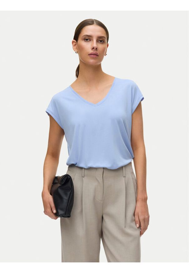 Vero Moda T-Shirt Filli 10247666 Błękitny Relaxed Fit. Kolor: niebieski. Materiał: syntetyk