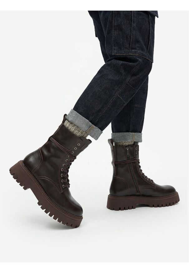 G-Star RAW - G-Star Raw Trzewiki EO-GEDIZ-8090-25 Brązowy. Kolor: brązowy. Materiał: skóra