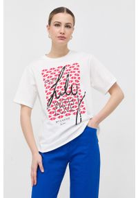 Weekend Max Mara t-shirt bawełniany kolor biały. Kolor: biały. Materiał: bawełna #1