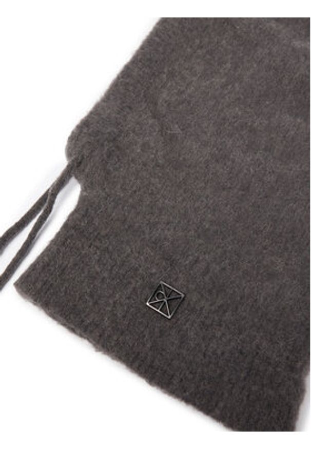 Calvin Klein Balaklawa Emblem Brushed LV04D8068G Szary. Kolor: szary. Materiał: poliamid, nylon