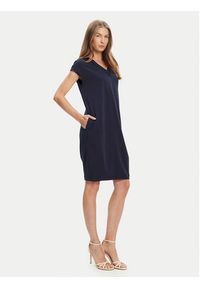Tatuum Sukienka codzienna Kokena T2509.210 Granatowy Regular Fit. Okazja: na co dzień. Kolor: niebieski. Materiał: bawełna. Typ sukienki: proste. Styl: casual #5