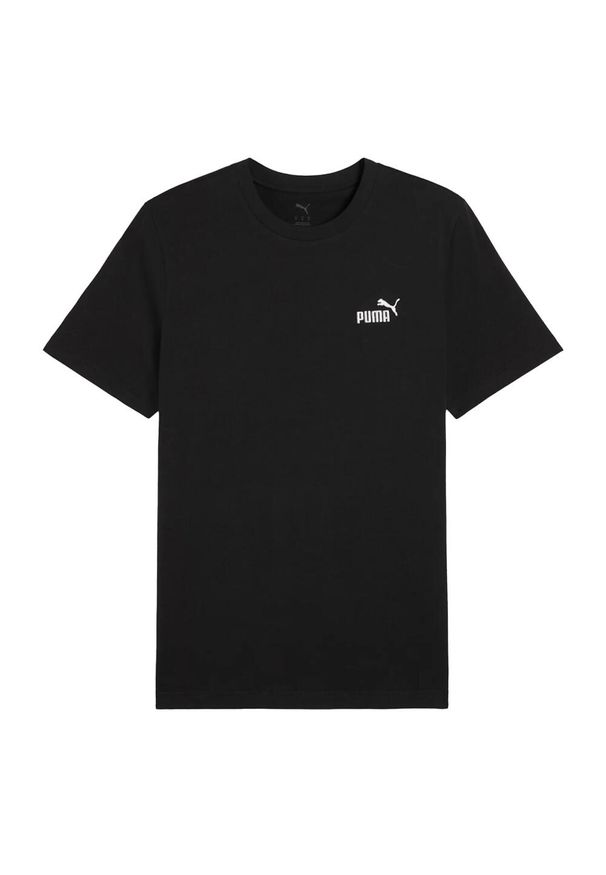 Puma - Męska Koszulka Essentials No 1 Small Logo T-shirt. Kolor: czarny. Sport: turystyka piesza