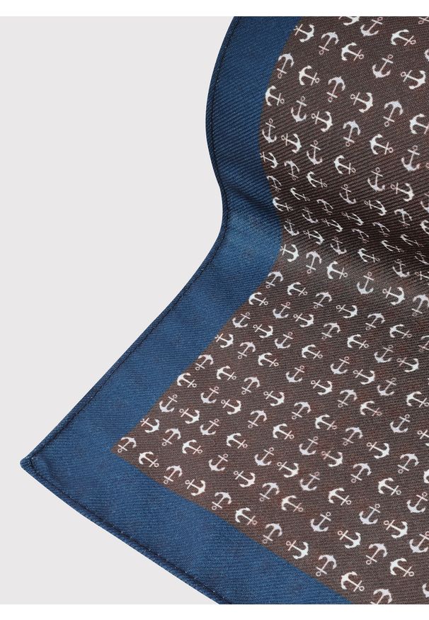 Pako Lorente - PAKO LORENTE – Dwustronna poszetka męska kotwice. Materiał: poliester. Wzór: kolorowy