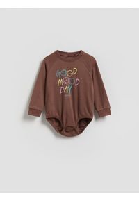 Reserved - Bawełniane body SmileyWorld® - ciemnofioletowy. Kolor: fioletowy. Materiał: bawełna #1