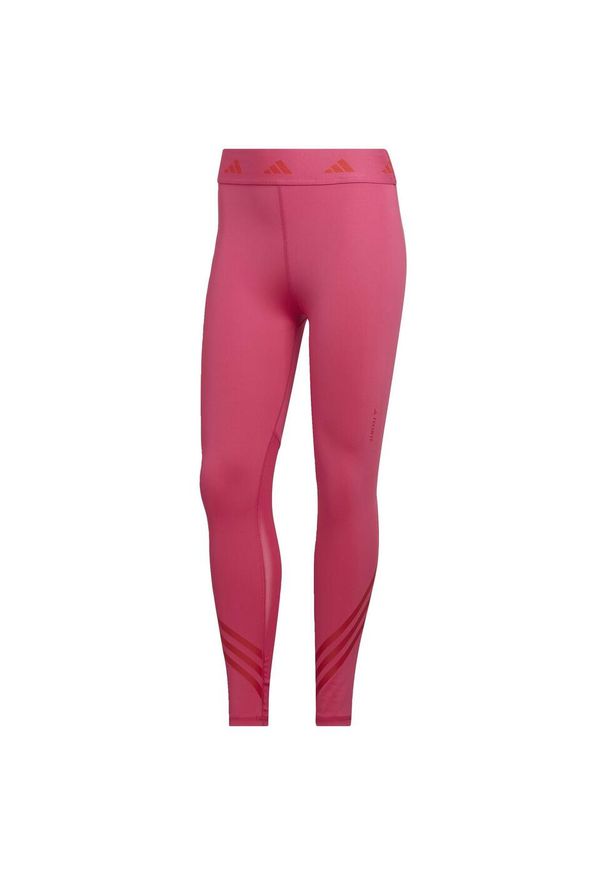 Adidas - Legginsy treningowe damskie adidas Techfit. Kolor: różowy. Technologia: Techfit (Adidas)