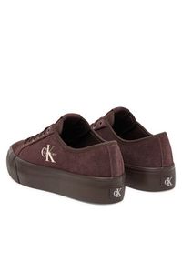 Calvin Klein Tenisówki Vulc Flatf Laceup Suede HW0HW03088 Bordowy. Kolor: czerwony. Materiał: zamsz, skóra #3