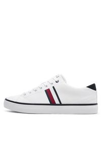 TOMMY HILFIGER - Tommy Hilfiger Tenisówki Th Hi Vulc Low Stripes Mesh FM0FM04946 Biały. Kolor: biały. Materiał: materiał