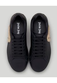 PALM ANGELS - Skórzane sneakersy z misiem. Wysokość cholewki: przed kostkę. Kolor: czarny. Materiał: skóra. Szerokość cholewki: normalna. Wzór: aplikacja, napisy #2