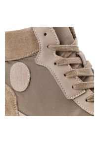 Beżowe Botki Filippo Ocieplane Obuwie Damskie. Okazja: na co dzień. Kolor: beżowy. Materiał: futro, materiał. Szerokość cholewki: normalna. Styl: casual, sportowy #5