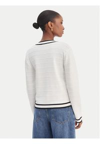 Morgan Kardigan 261-MLIO Biały Regular Fit. Kolor: biały. Materiał: syntetyk, wiskoza #4