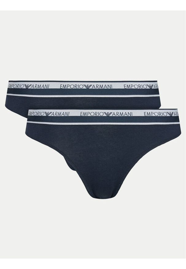 Emporio Armani Underwear Komplet 2 par fig brazylijskich 163334 4R227 00135 Granatowy. Kolor: niebieski. Materiał: bawełna