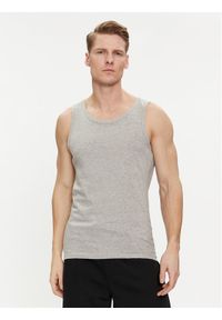 Brave Soul Tank top MV-149GRAYLING Szary Straight Fit. Kolor: szary. Materiał: bawełna