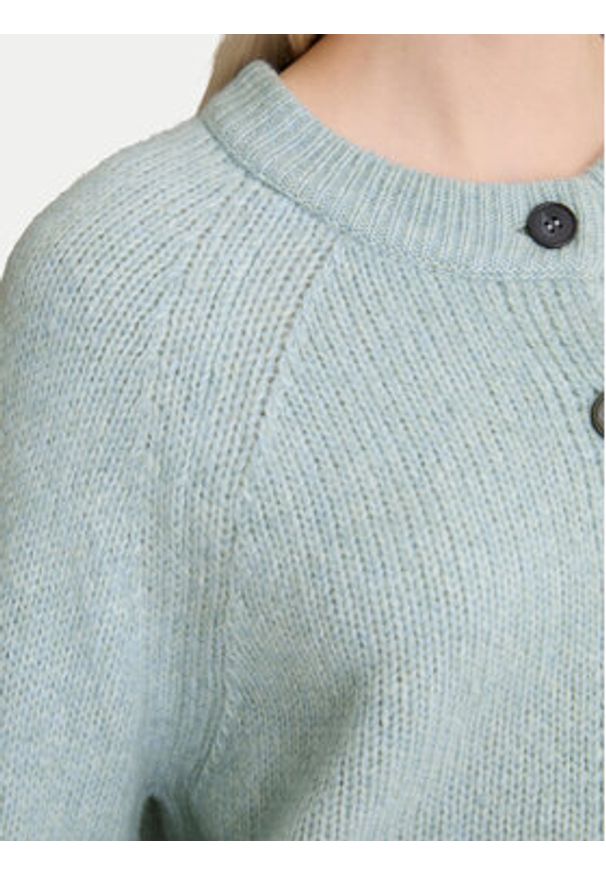 Marc O'Polo Kardigan 509 6121 61093 Niebieski Relaxed Fit. Typ kołnierza: polo. Kolor: niebieski. Materiał: wełna