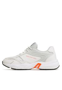 Calvin Klein Jeans Sneakersy Retro Tennis High/Low Frequency YM0YM00637 Biały. Kolor: biały. Materiał: skóra #5