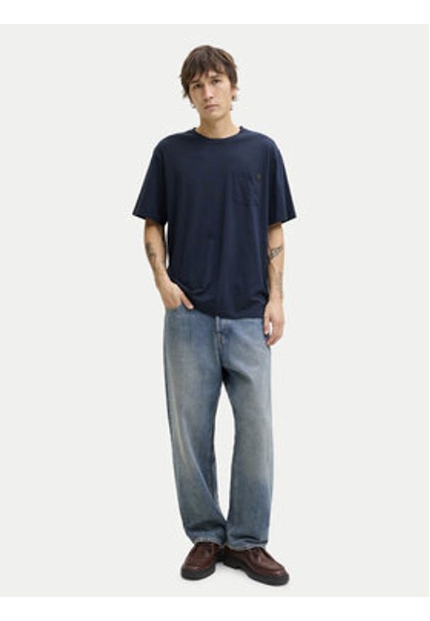 Jack & Jones T-Shirt Dover 12288897 Granatowy Relaxed Fit. Kolor: niebieski. Materiał: bawełna