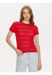 Pieces T-Shirt Agda 17148867 Czerwony Loose Fit. Kolor: czerwony. Materiał: bawełna #1
