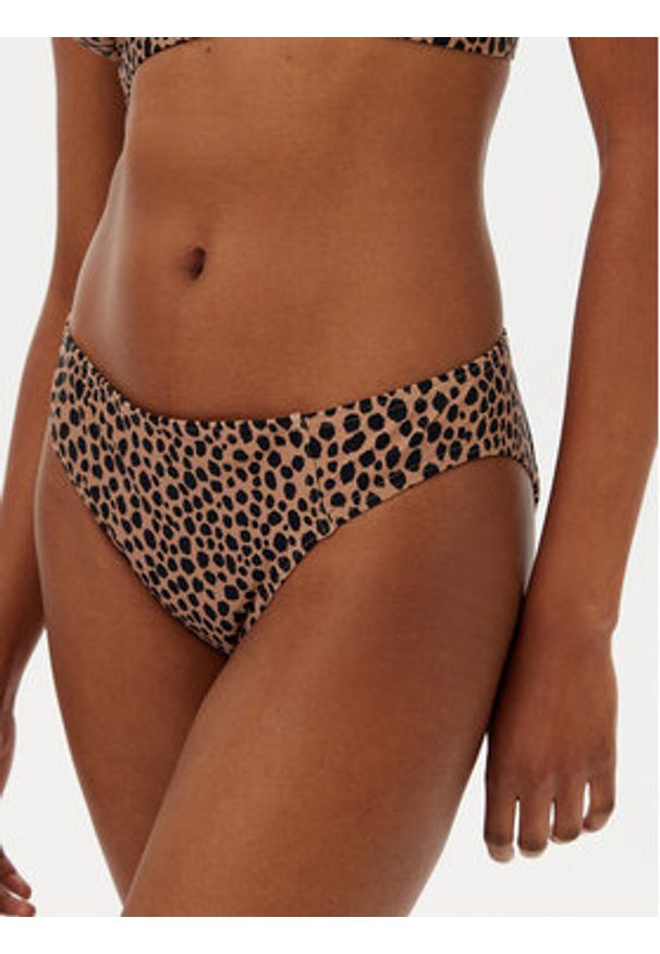 MICHAEL Michael Kors Dół od bikini MM54110 Beżowy. Kolor: beżowy. Materiał: syntetyk