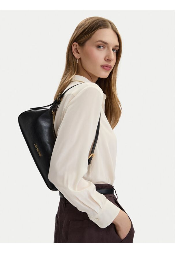 Love Moschino - LOVE MOSCHINO Torebka JC4390PP0OKO0000 Czarny. Kolor: czarny. Materiał: skórzane