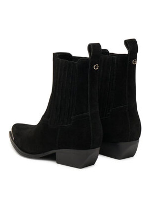 Guess Kowbojki FLTLN2 SUE10 Czarny. Kolor: czarny. Materiał: skóra, zamsz