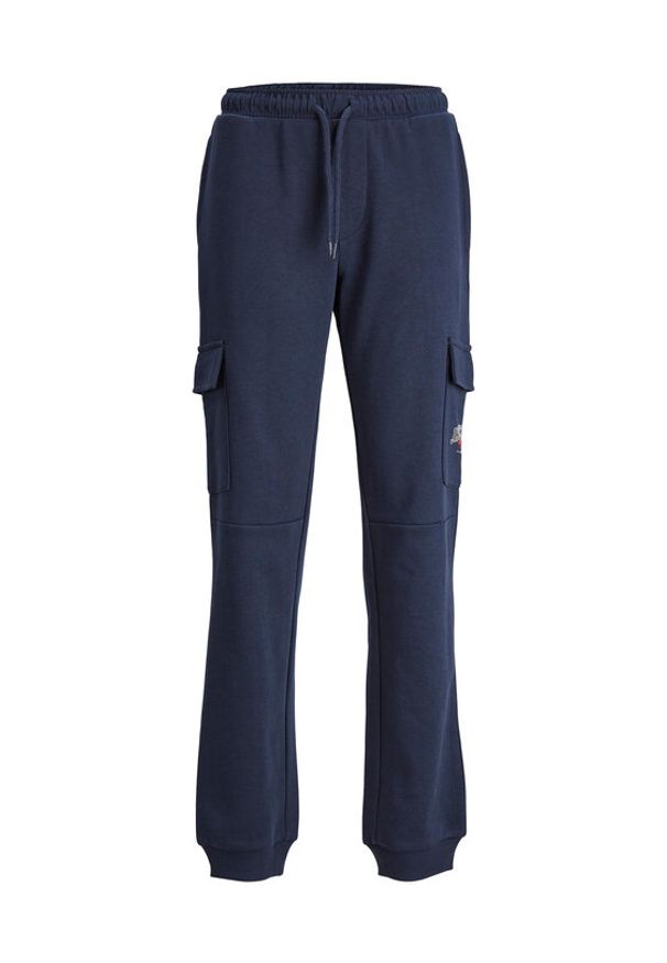 Jack&Jones Junior Spodnie dresowe 12237198 Granatowy Relaxed Fit. Kolor: niebieski. Materiał: syntetyk