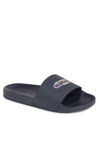 TOMMY HILFIGER - Tommy Hilfiger Klapki Rwb Hilfiger Oly Pool Slide FM0FM05019 Granatowy. Kolor: niebieski. Materiał: skóra #5