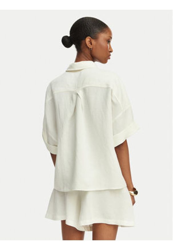 BOSS Koszula C_Bisenas 50559261 Kremowy Regular Fit. Kolor: kremowy. Materiał: wiskoza, len