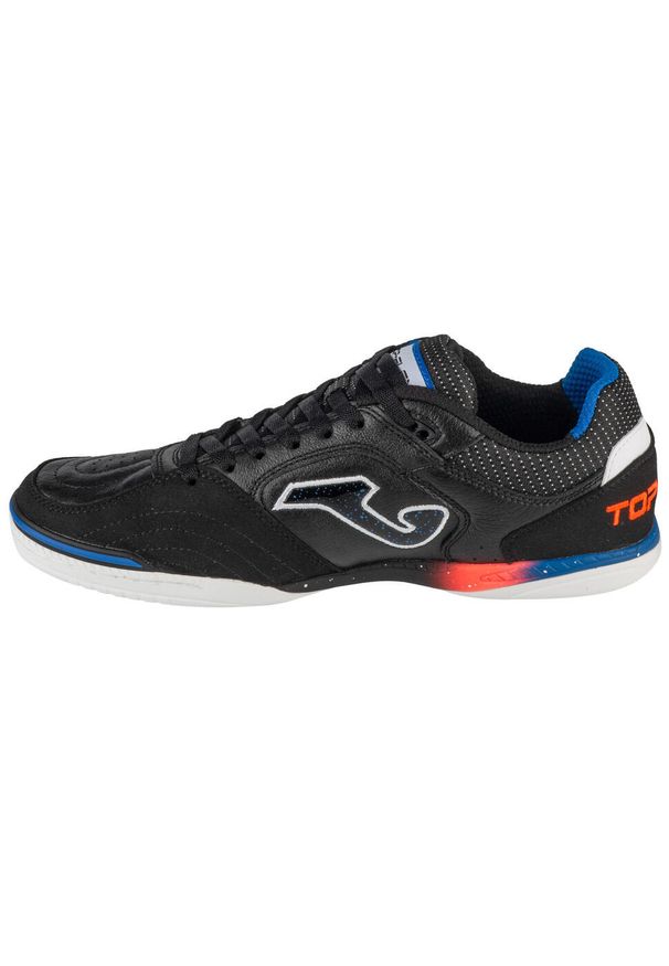 Joma - Buty halowe do piłki nożnej męskie, Top Flex 25 TOPS IN. Kolor: czarny. Materiał: skóra. Sport: piłka nożna