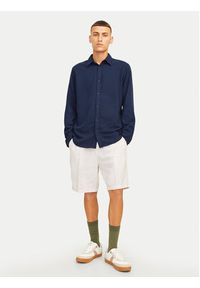 Jack & Jones - Jack&Jones Koszula Joshua 12258429 Granatowy Slim Fit. Kolor: niebieski. Materiał: syntetyk, bawełna #3