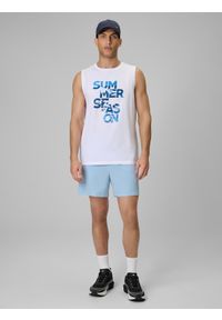 4f - 4F Spodenki plażowe boardshorty męskie - niebieskie M. Kolor: niebieski. Materiał: materiał #1