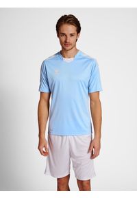 Koszulka piłkarska z krótkim rękawem męska Hummel Core XK Poly Jersey S/S. Kolor: niebieski. Materiał: jersey. Długość rękawa: krótki rękaw. Długość: krótkie. Sport: piłka nożna