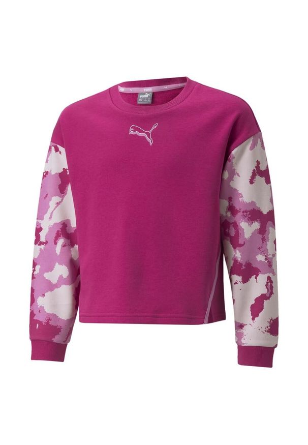 Puma - Bluza Dziecięca Alpha Crew. Kolor: różowy