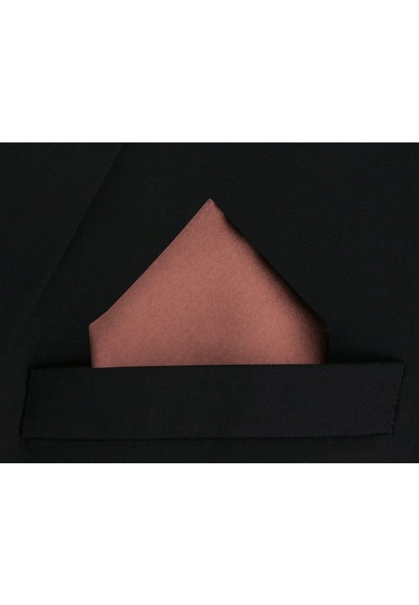 Poszetka Męska, Elegancka - Alties - Kolor Ciemnego Karmelu. Kolor: wielokolorowy, beżowy, brązowy. Materiał: poliester