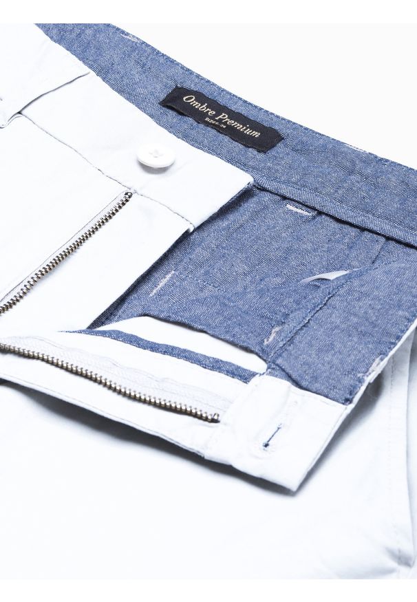 Białe szorty Ombre Clothing krótkie, na lato