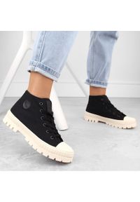 Big-Star - Trampki za kostkę sznurowane czarne Big Star OO274008. Wysokość cholewki: za kostkę. Kolor: czarny #2