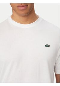 Lacoste T-Shirt TH0003 Biały Regular Fit. Kolor: biały. Materiał: syntetyk #4