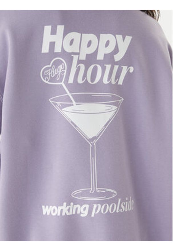 Hugo - HUGO Bluza Classic 50560782 Fioletowy Relaxed Fit. Kolor: fioletowy. Materiał: bawełna