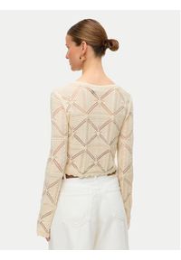 Vero Moda Kardigan Lola 10337188 Beżowy Regular Fit. Kolor: beżowy. Materiał: bawełna #5