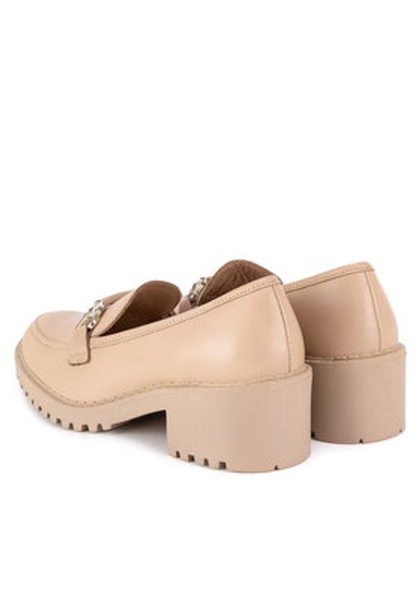 Lasocki Loafersy WB-RONA-22 Beżowy. Kolor: beżowy. Materiał: skóra