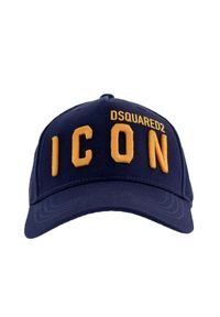 DSQUARED2 KIDS - Granatowa czapka z logo 4-14 lat. Kolor: niebieski. Materiał: bawełna. Wzór: napisy, haft, aplikacja. Sezon: lato #5