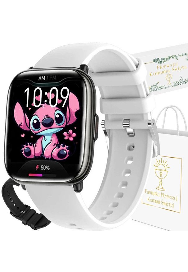 Zegarek SMARTWATCH KOMUNIA Rubicon RNCF31 black / 2 paski. Rodzaj zegarka: smartwatch