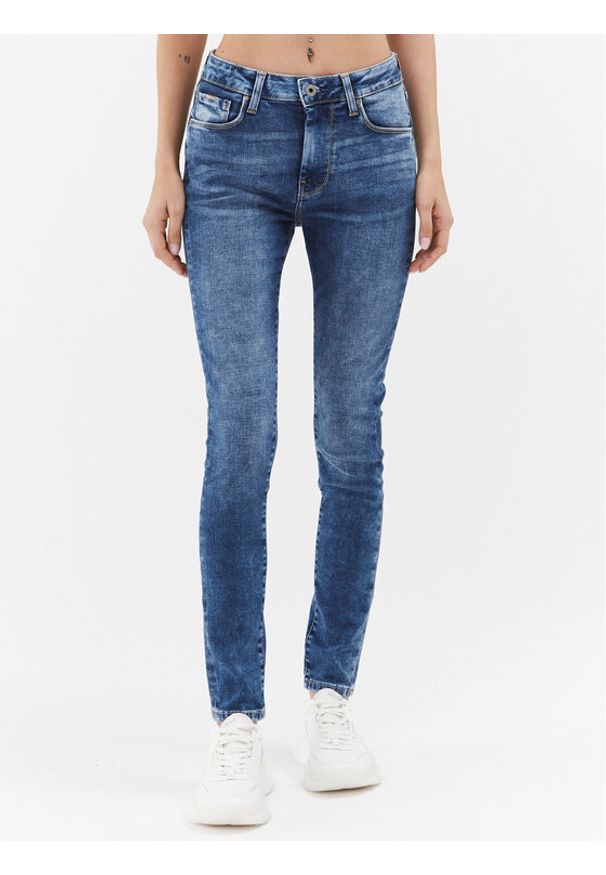 Pepe Jeans Jeansy Regent PL204171 Niebieski Skinny Fit. Kolor: niebieski