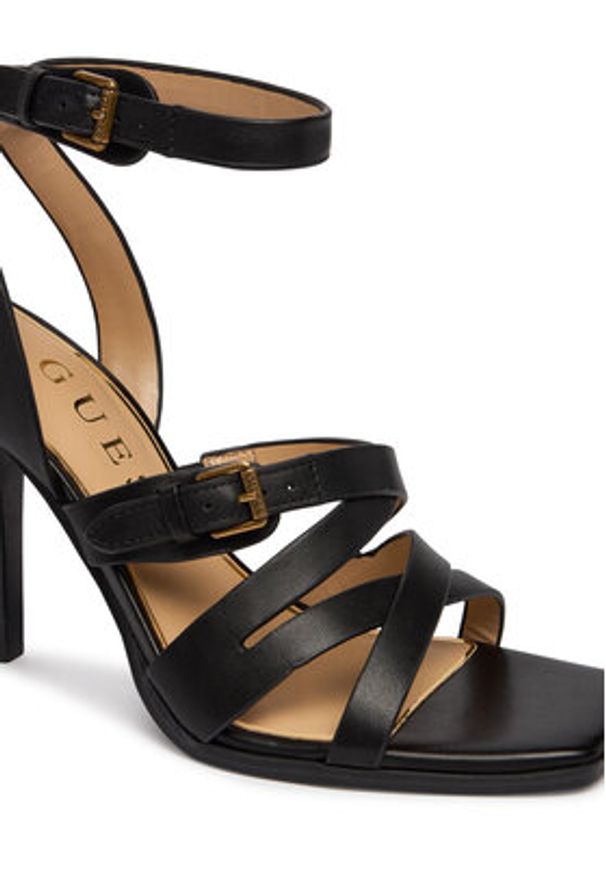 Guess Sandały FLJRAD LEA03 Czarny. Kolor: czarny. Materiał: skóra