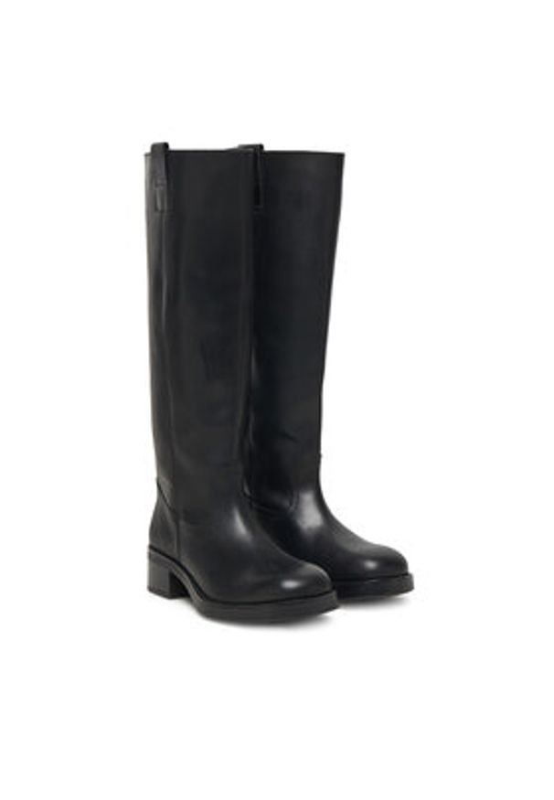 Steve Madden Kozaki Banner SM11003092 Czarny. Kolor: czarny. Materiał: skóra