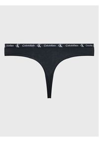 Calvin Klein Underwear Komplet 2 par stringów 000QD3990E Kolorowy. Materiał: bawełna. Wzór: kolorowy