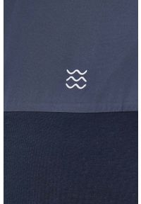 Sisley bluza męska kolor granatowy gładka. Kolor: niebieski. Materiał: tkanina, dzianina. Wzór: gładki #4