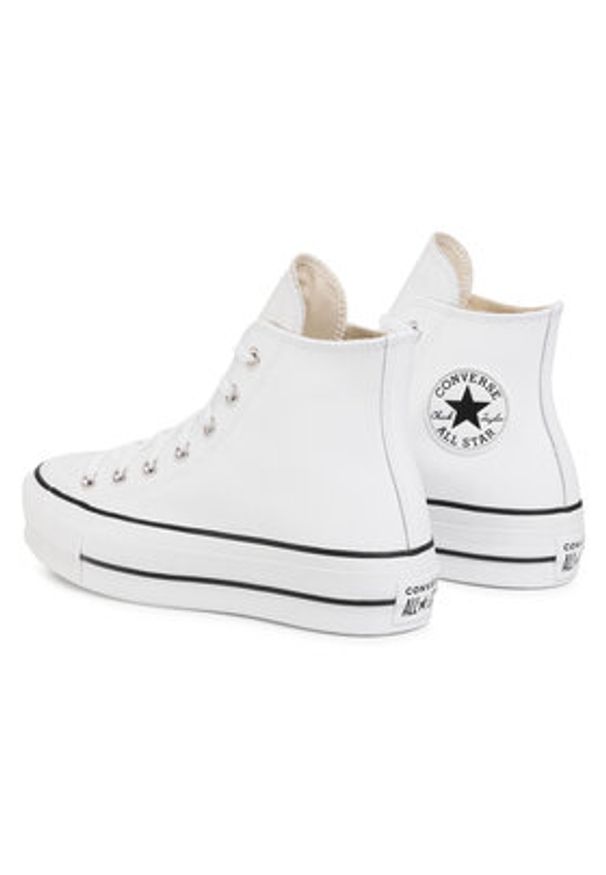 Converse Trampki Chuck Taylor All Star Lift Clean Hi 561676C Biały. Kolor: biały. Materiał: skóra
